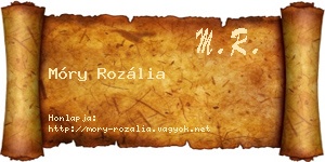 Móry Rozália névjegykártya