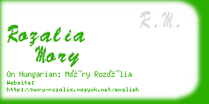 rozalia mory business card